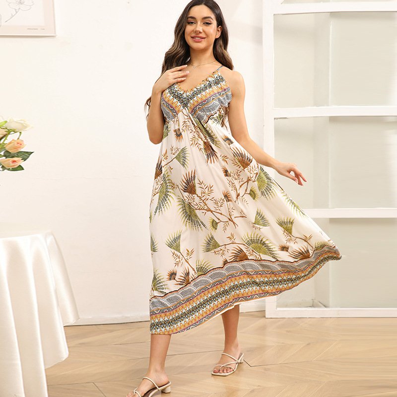 Womens Sleeveless Floral Print Slip Dress - Image 10