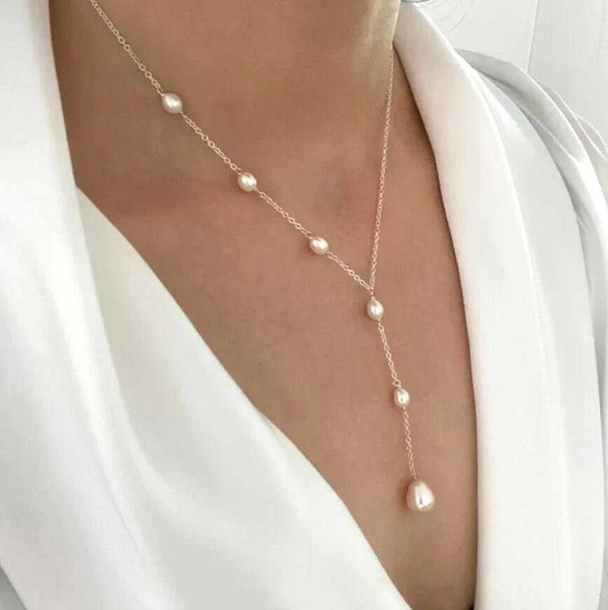 Pearl Double Layer Twin Pearl Necklace - Image 5