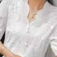 2026 Cotton Women Blouse Spring